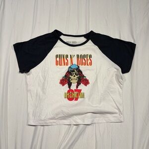 Guns And Roses Crop Top Large